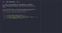 Desktop Screenshot of joebateson.com