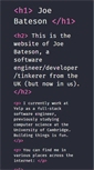 Mobile Screenshot of joebateson.com